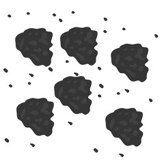 Stone Asteroid Belt Realistic Vector Illustration