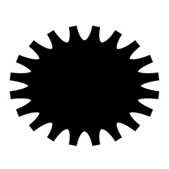 吹き出し、丸、ギザギザを表す塗りつぶしスタイルのアイコン