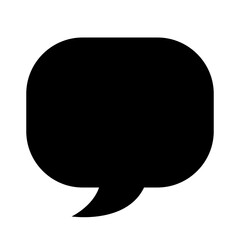 吹き出し、丸、四角を表す塗りつぶしスタイルのアイコン