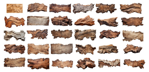 Old wood plank transparent background. Wood plank png bundle