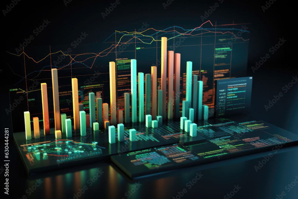 Poster online statistics in application. business analytics infographic. analysis report with diagrams, gra
