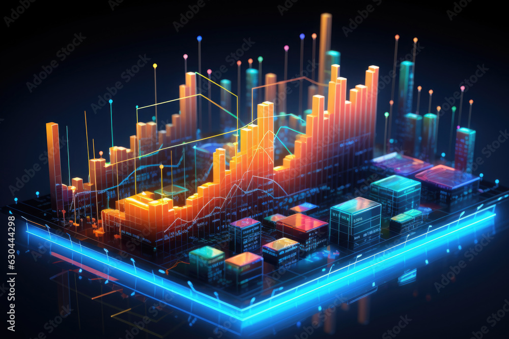 Poster online statistics in application. business analytics infographic. analysis report with diagrams, gra