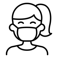 Wearing mask icon
