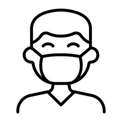 Wearing mask icon