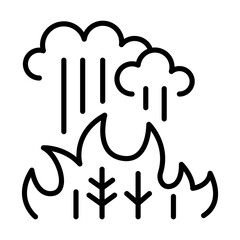 Forest fire, wildfire icon