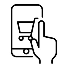 Shopping online icon