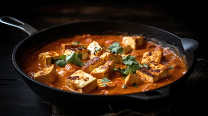 Paneer Curry Desi Food Dish Indian