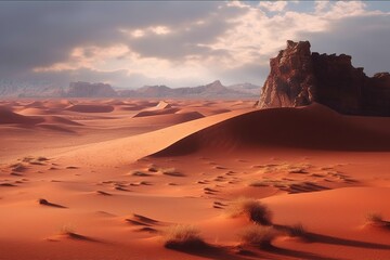 Fototapeta na wymiar fantasy concept art. windblown desert 