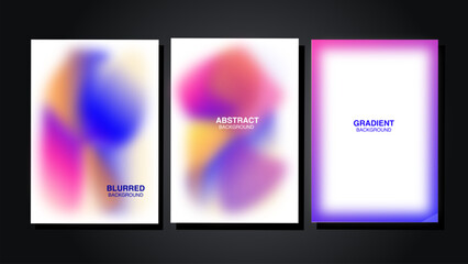 Abstract neon backgrounds set