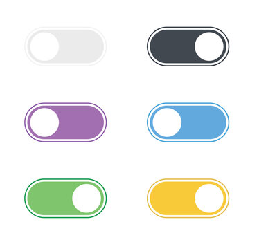 Premium Vector  Modern and flat toggle buttons