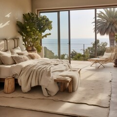 luxury bedroom with a view