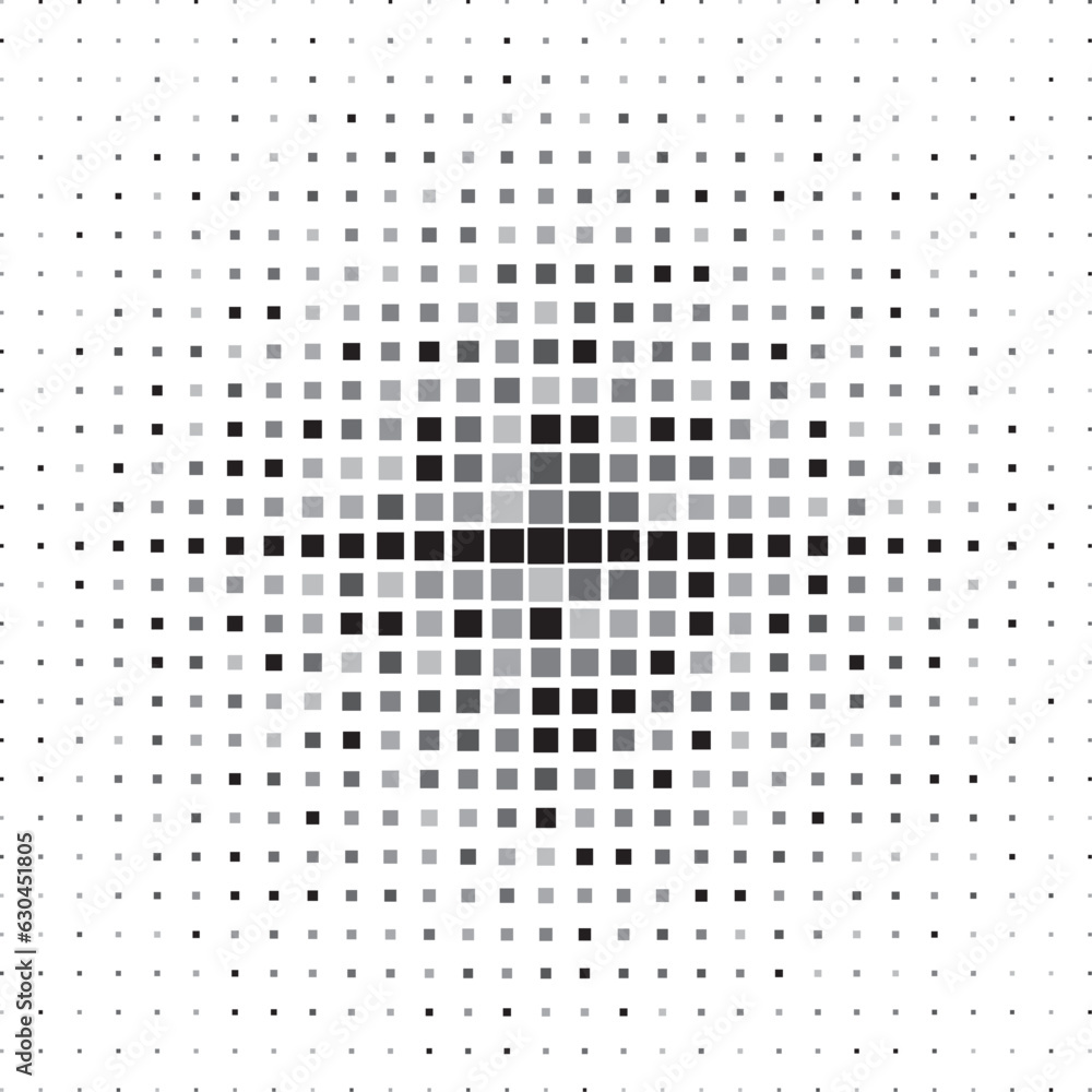 Wall mural abstract halftone pattern with dynamic square shape with gray black and white box . seamless dot bac