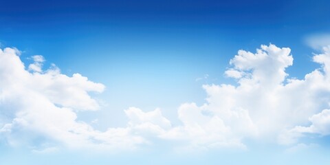 blue sky with white cloud background, Generative AI