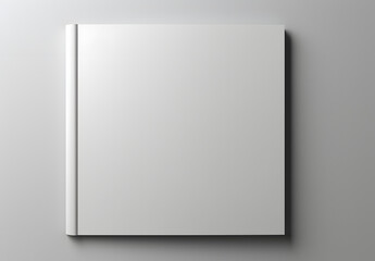 mockup for the presentation of the Book. White realistic blank of A4 and A5 catalog on a gray background generativ ai