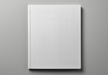 mockup for the presentation of the Book. White realistic blank of A4 and A5 catalog on a gray background generativ ai