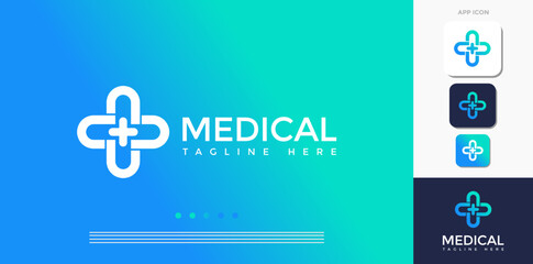 Medical pharmacy logo design template.- vector illustrator. Medical Logo Vector Template. Medical Logo Template Design. Medical Healthcare Stethoscope Cross Logo.