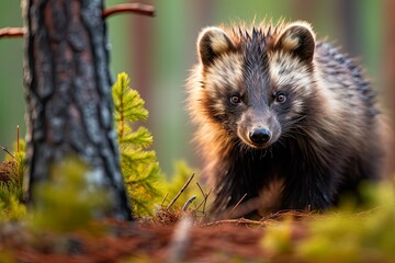 Pine Grove Predator: Wolverine Hunting for Food in the Finnish Taiga Forest: Generative AI
