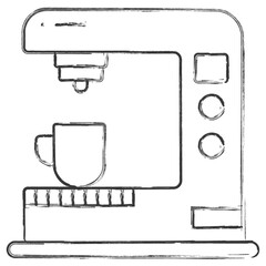 Fototapeta na wymiar Vector hand drawn Coffee Maker illustration