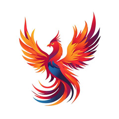 Fototapeta premium Phoenix Logo. No Background. Applicable to any context. Great for Print on Demand Merchandise.
