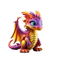Fototapeta premium Cute Abstract Colorful Dragon