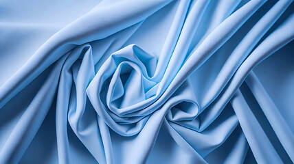 Blue luxury fabric background with fabric texture silk or wool textile material and 3d illustration