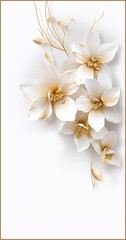 Beautiful background with a bouquet of golden orchids. For wedding cards, invitations, greeting cards and other stylish projects. Just add ypur text.