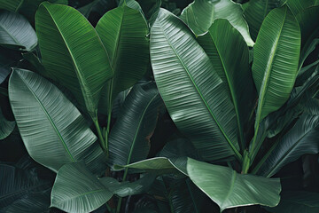 Fototapeta premium Tropical plant leaves close-up