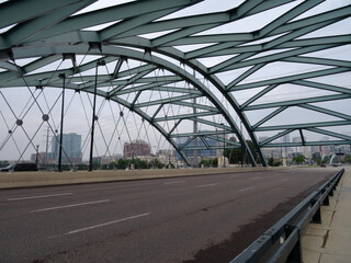 Road Bridge over the South Platte River in Denver, Colorado