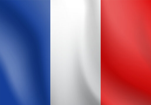 National flag of France. Vector illustration.