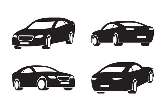 Sport car in different perspective &ndash; vector illustration