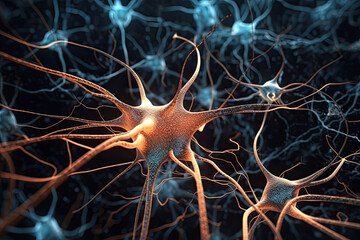 Neural structure macro shooting background