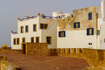 Buildings, and the walls of the medina, Essaouira