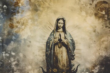 Statue of the Virgen Mary, vintage style