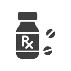 Fototapeta premium capsule bottle icon design vector template