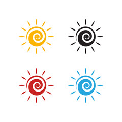 Fototapeta premium abstract sun simple vector set