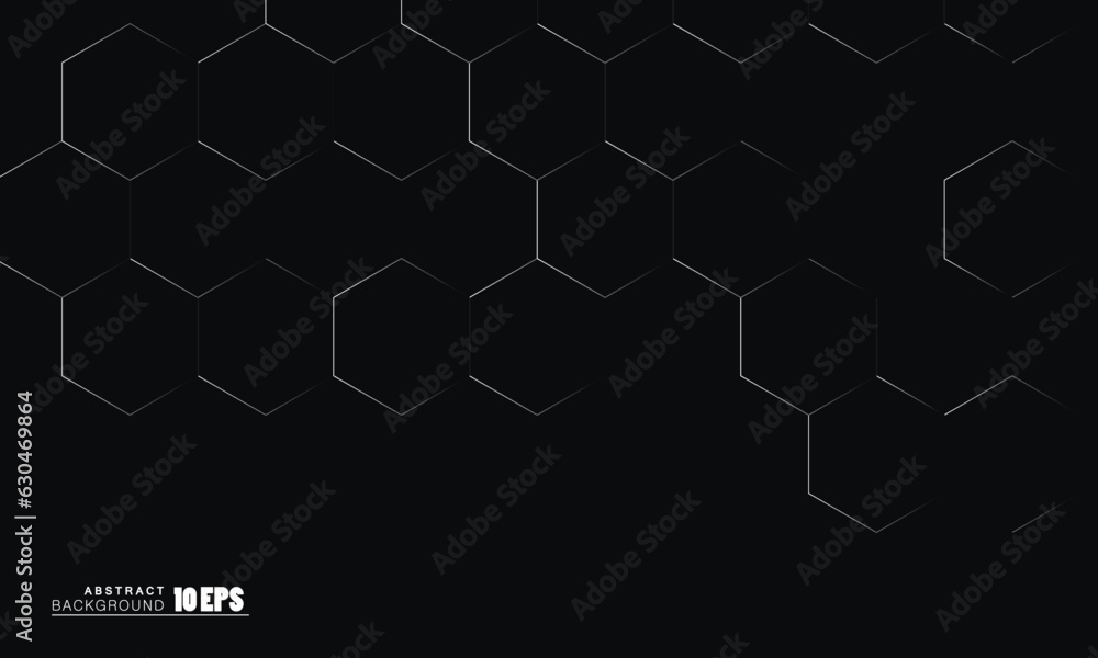 Poster Light glow blue background. Medical and technology and science concept. Abstract hexagonal pattern. Vector illustration