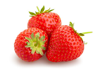 strawberry path isolated on white