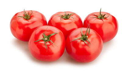 pink tomato path isolated on white