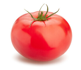 pink tomato path isolated on white