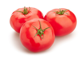 pink tomato path isolated on white