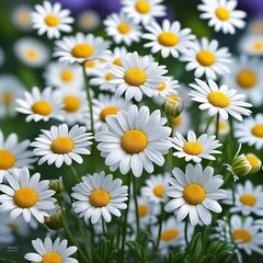 Fototapeta premium daisies in the garden. ai generated images