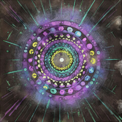 Abstract Beauty of Landscape Roses and Peony Flowers