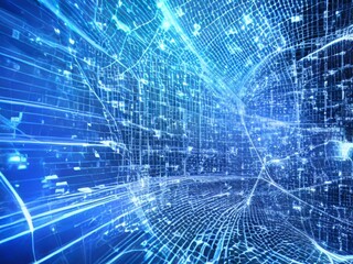 Futuristic background with blue vibing, data network, data, internet, information, artificial intelligence, investment market analysis,3d