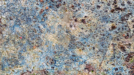 White-blue surface with cracks of a swamp
