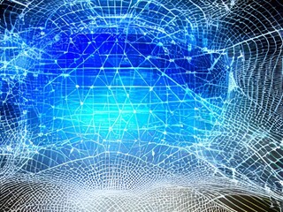 Futuristic background with blue vibing, data network, data, internet, information, artificial intelligence, investment market analysis,3d