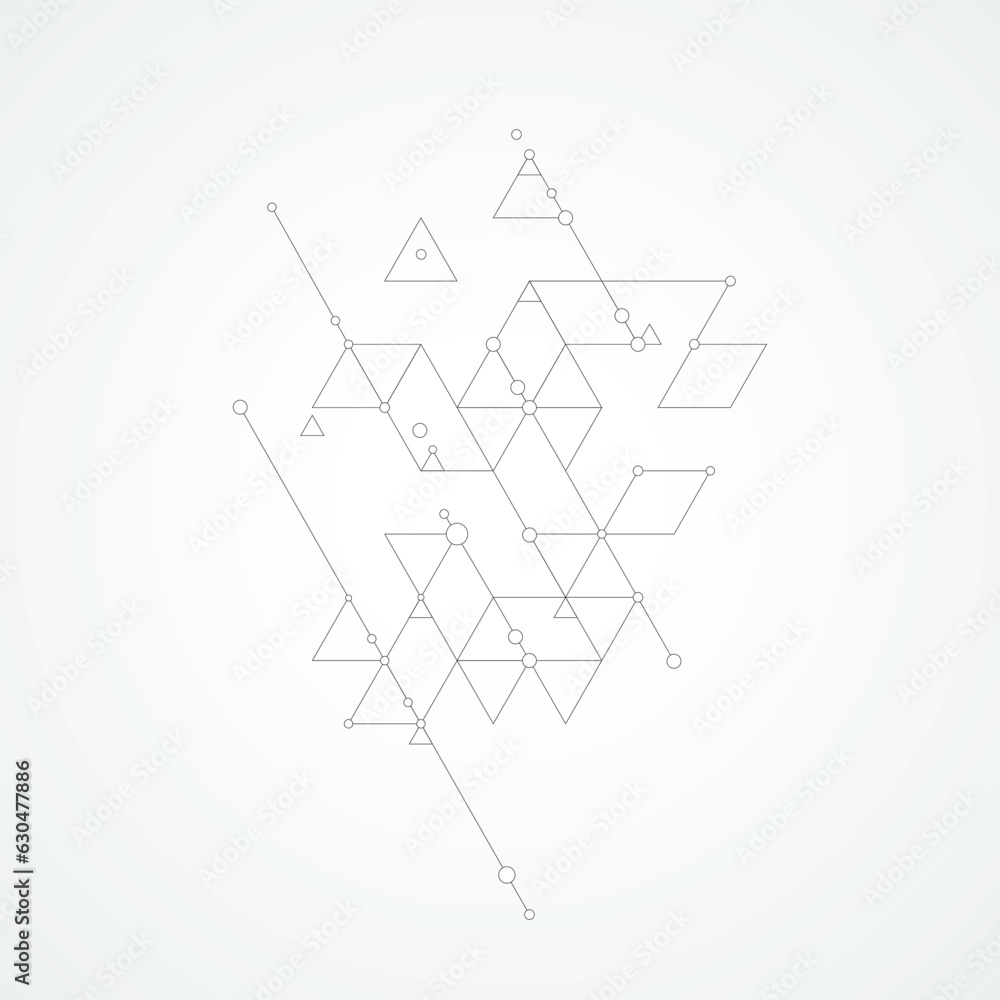 Aufkleber Abstract background of geometric triangles. Vector business abstract pattern
