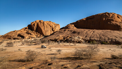 4x4 truck in the Namib desert 