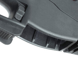 Empty mag well on an assault rifle