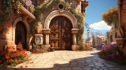 Fototapeta premium Provence streets. Generative AI