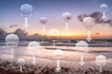 CO2 emissions concept on nature background